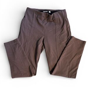 Betabrand High Waist Lite Dress Yoga Pants Womens Medium Brown Stretch Crop